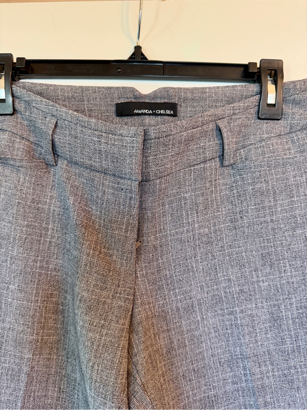 Amanda & Chelsea Gray Textured Dress Pants - Classic Straight